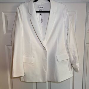 The Drop Women's Classic White Blazer